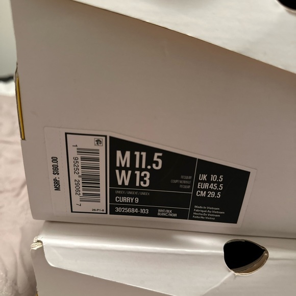 Under Armour- Curry 9- Size 11.5- Yellow and Black - Picture 2 of 5